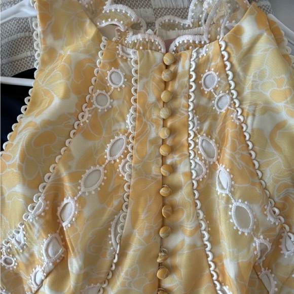 REVOLVE Yellow and White Mini Dress - Picture 5 of 5